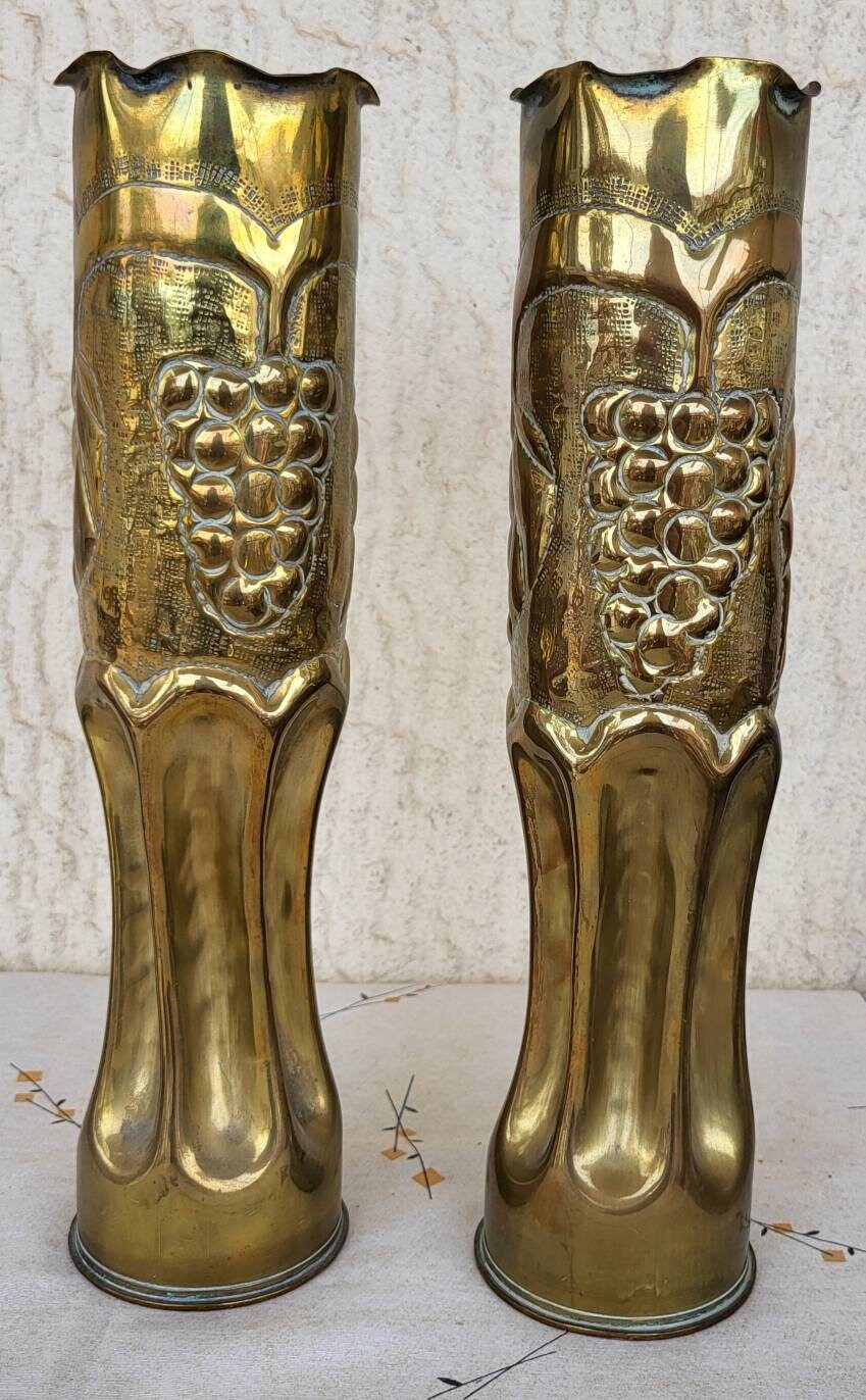 Artillery Shell Vases World War Trench Art Etsy