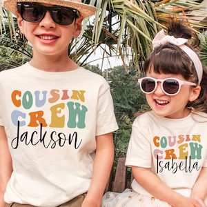 Personalized Cousin Crew Shirt-Retro Cousin Crew Toddler Shirt-Groovy Cousin Crew Shirt-Kids Vacation Shirt-Cousin Trip Tee-Summer Trip Tee