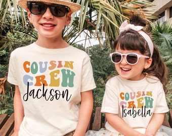 Personalized Cousin Crew Shirt-Retro Cousin Crew Toddler Shirt-Groovy Cousin Crew Shirt-Kids Vacation Shirt-Cousin Trip Tee-Summer Trip Tee