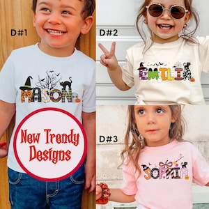 Personalized Kids Halloween Shirt-Personalized Halloween Tote Bag-Halloween Name Shirt-Kids Halloween Shirt-Halloween Toddler Tee-Bestseller