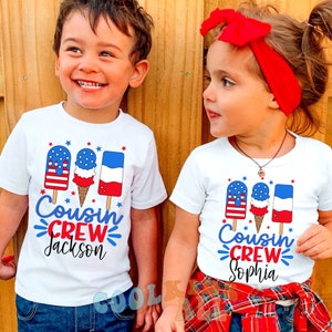 Personalized Cousin Crew Shirt-4th of July cousin crew Shirt-Cousin crew 4th of July Shirts -Independence Day Shirt-Cousin Crew Kids Shirt