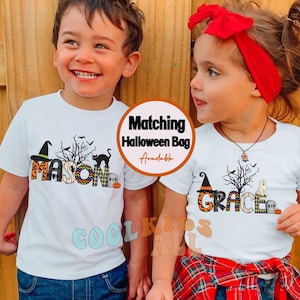 Personalized Kids Halloween Shirt-Personalized Halloween Tote Bag-Halloween Name Shirt-Kids Halloween Shirt-Halloween Toddler Tee-Bestseller