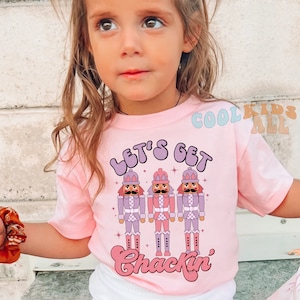 Retro Merry Christmas Shirt-Kids Retro Holiday Shirt-Grunge Let&#39;s get crackin shirt-Holiday Kids Shirt-Cute Kids Christmas Shirt