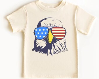 Kids Patriotic Eagle Shirt-4th of July Kids Shirt-July 4th Toddler Shirt-4th of July Baby Bodysuit-July 4th Youth Shirt-July 4th Eagle Shirt