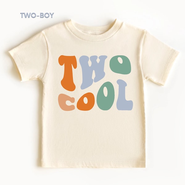 2nd Birthday Toddler Shirt - Two Cool Kids Birthday Shirt - Second Birthday Natural Toddler Tee -Two Cool Onesie®-2nd Birthday Shirt