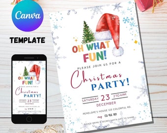 Christmas Party Invitation, Editable Christmas Party Invite, Christmas Party Printable Holiday Party Invitation Christmas Party template