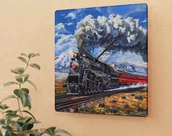 Wall Clock - Strasburg Railroad Locomotive No 90 A beautiful Addition to any room, Wall Art