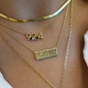 Diamond Outline Bubble Name Necklace