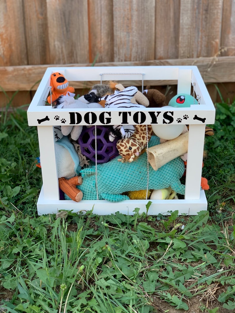 Dog Toy Box Pet Toy Box Dog Toy Storage Personalized Animal Etsy