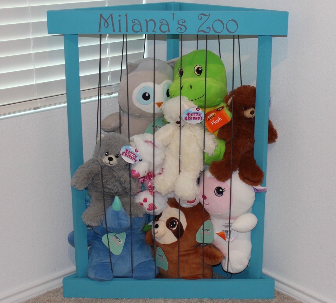 Corner Stuffed Animal Storage Zoo Kids Room Decor My Zoo Etsy