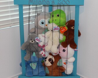 Corner Stuffed Animal Storage Zoo, kids room decor,  my zoo, toy organization, stuffed animal storage, toy storage, toy box