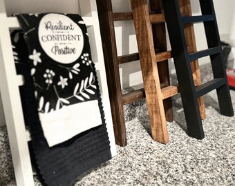 Tea Towel Ladder, Kitchen Towel Holder, Bathroom Towel Holder, Hand Towel Holder, Mini Wooden Ladder, Farmhouse Kitchen Decor