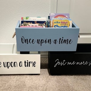 Child book Storage, library, baby Shower Gift, baby boy gift, baby girl gift, Book Organizer, child bookcase, teacher gift, once upon a time