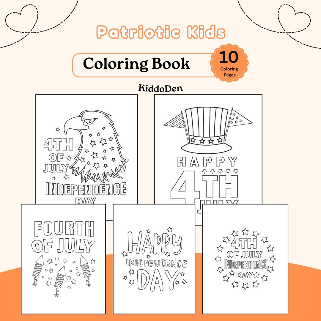 4th of July Coloring Pages | Kids Independence Day Activity Book ...