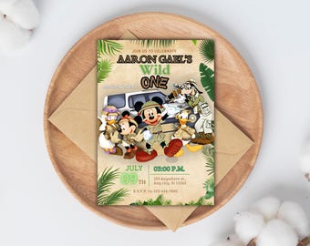 Bearbeitbare Micky Maus Einladung zum Geburtstag: Canva Evite (Digitaler Download)