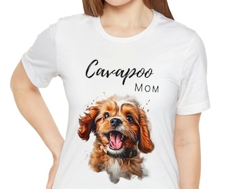 Cavapoo Mom Jersey Short Sleeve Tee, t-shirt Cavapoo, maman cavapoo, art cavapoo, cadeau de propriétaire d'animal de compagnie, t-shirt chiot, art chiot