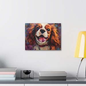 Irresistibly Happy Cavalier King Charles Spaniel Canvas Wrap, Heartwarming Pet Art, Perfect Gift for Dog Lovers, Limited Stock!