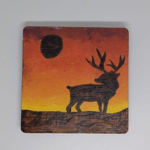 Hand Painted and Wood Etched Coasters - 4 Designs available