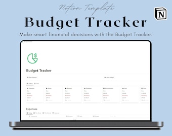 Plantilla Notion Budget Tracker, rastreador de ingresos y gastos, rastreador de finanzas, panel de finanzas personales, planificador de presupuesto mensual Notion