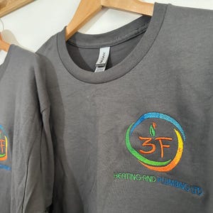 Custom Embroidered T-shirts - Logo T-shirt - Embroidered logo shirt - Personalised Tshirt Logo