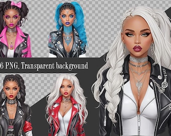 Fashion Girl Clipart: Boss Lady PNG Graphics (Digital Download)