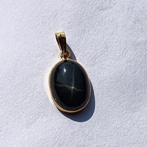 Natural Black Star Pendant, 925 Sterling Silver Necklace, Handmade Star Pendant, Gemstone Pendant, Black Star Necklace, Gold Pendant For Her