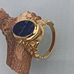 Bague empoisonnée en lapis lazuli, argent sterling 925, boîte à pilules faite main