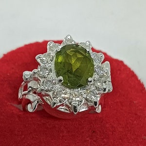Poison Ring, Natural Peridot Gemstone Ring, Handmade925Sterling Silver Ring, Compartment Ring, Pillbox Ring, Secret Locket Ring,Gift For Her