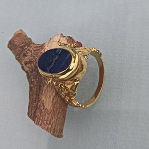 Poison Ring ,Natural Lapis lazuli Poison Ring, Handmade Compartment Ring,925 Sterling Silver Poison Ring,Locket Pillbox Ring, Mother DayGift