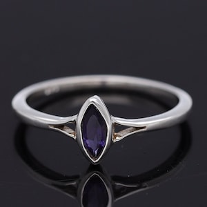 Christmas Gift Ring, Natural Iolite Gemstone Ring, Handmade Statement Ring, Silver Women Ring,925 Sterling Silver, Anniversary Ring For Her,