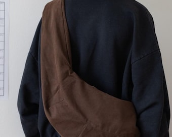 Bolso bandolera unisex estilo Y2K – Bolso bandolera minimalista – Sarga de algodón – Ideal para viajes diarios – Estilo japonés