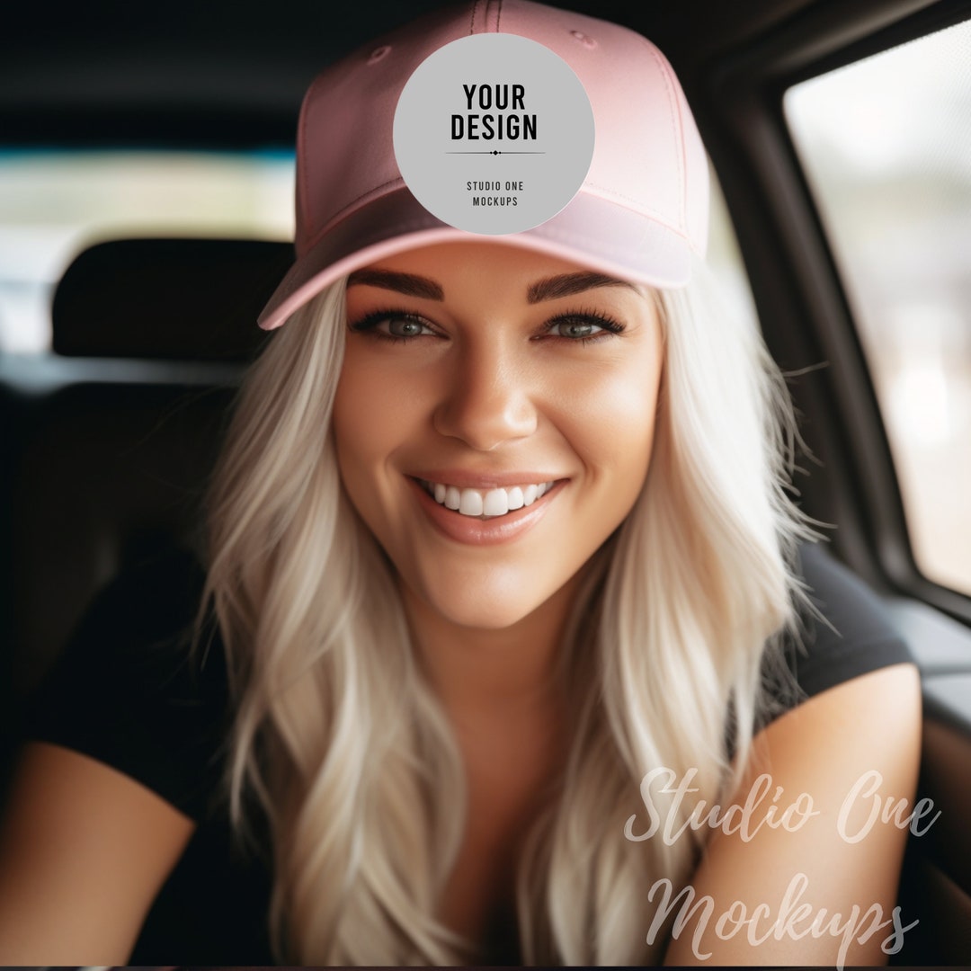 Light Pink Ladies Baseball Hat Mockup Cap Mockup Blank Hat Etsy