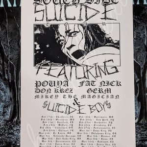 Suicideboys South Side Suicide 2016 Turnéaffisch
