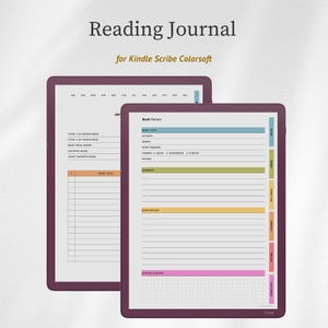 Diario di lettura per Kindle Scribe Colorsoft / Book Planner