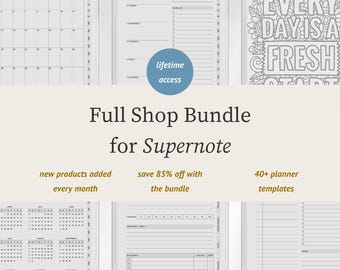 Lifetime Access Planner Bundle Templates for Supernote Manta & Nomad