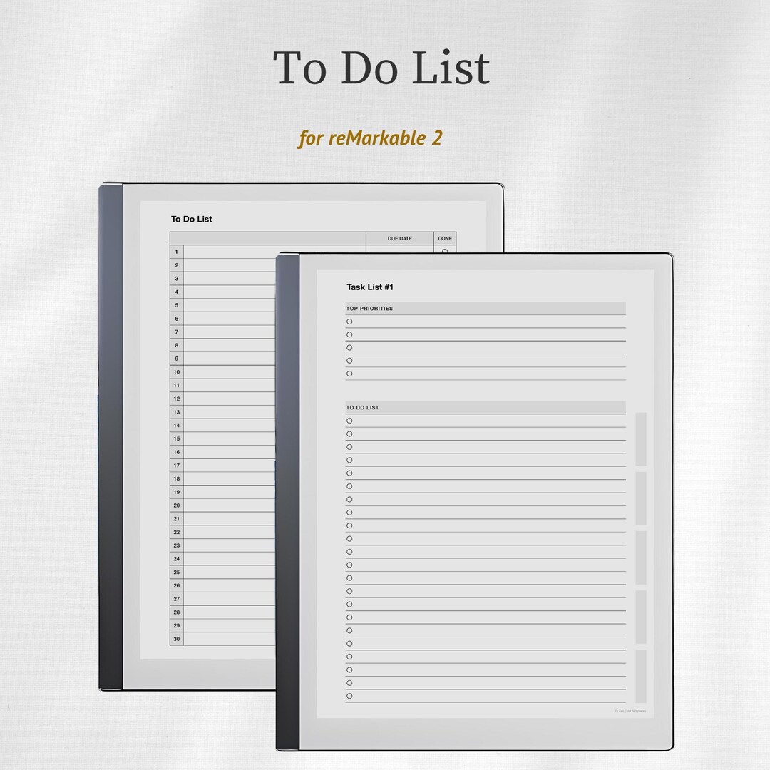 To Do List Template for Remarkable 2, Task Planner - Etsy Australia