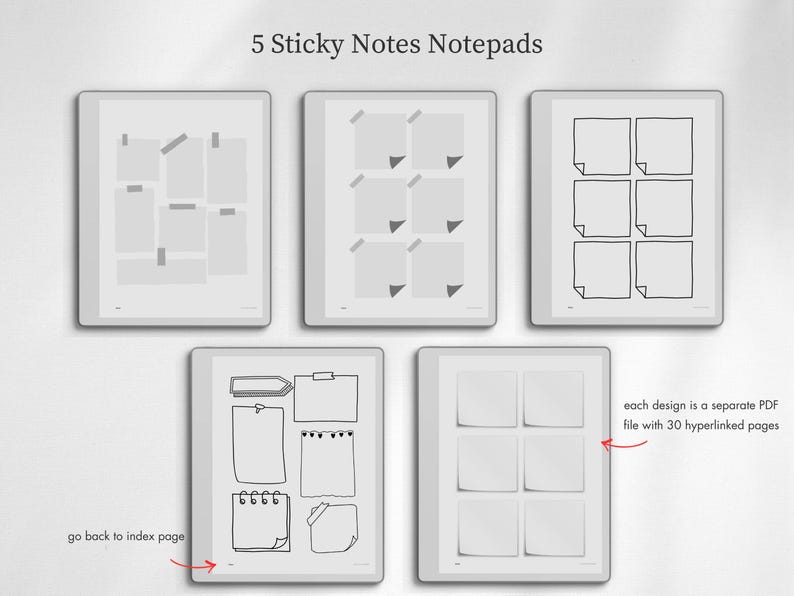 Sticky Notes Bundle for Remarkable Paper Pure, Notes Template - Etsy UK
