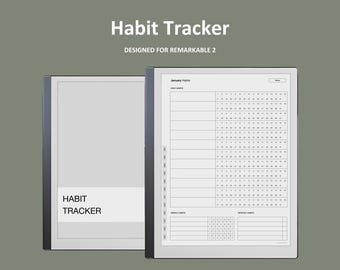 Habit Tracker Journal for Remarkable 2 (PDF File)