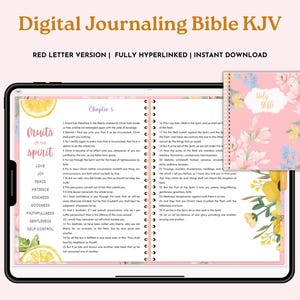 Digital Journaling Bible KJV Red Letter | Digital Bible Journal PDF | Bible Study Templates