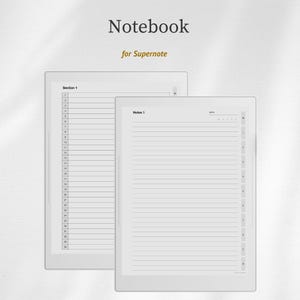 Supernote Manta A5X & Supernote Nomad A6X用ノートテンプレート