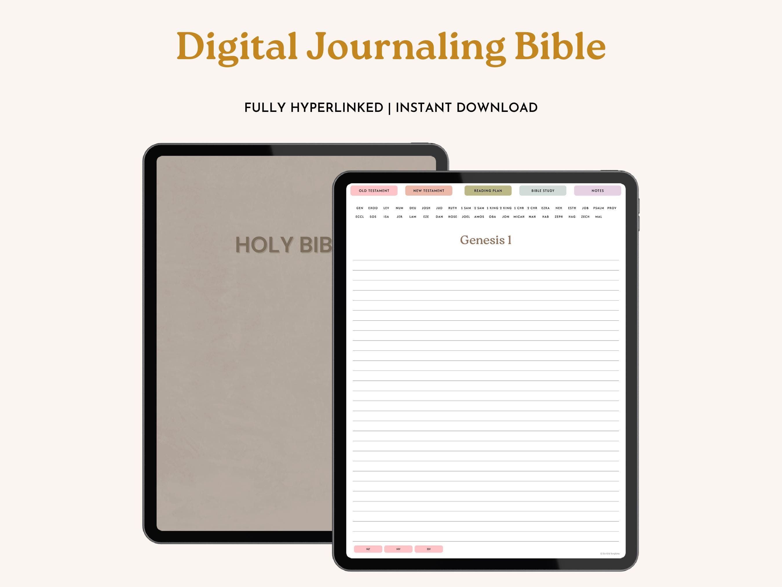 Digital Bible Journaling, Bible Study Templates - Etsy