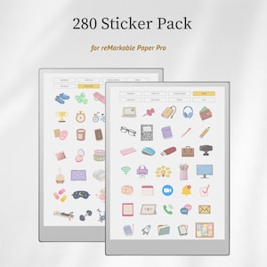 Sticker Set Bundle for reMarkable Paper Pro, Copy-Paste Sticker Pack for reMarkable Paper Pro PDF File (No-Trace)