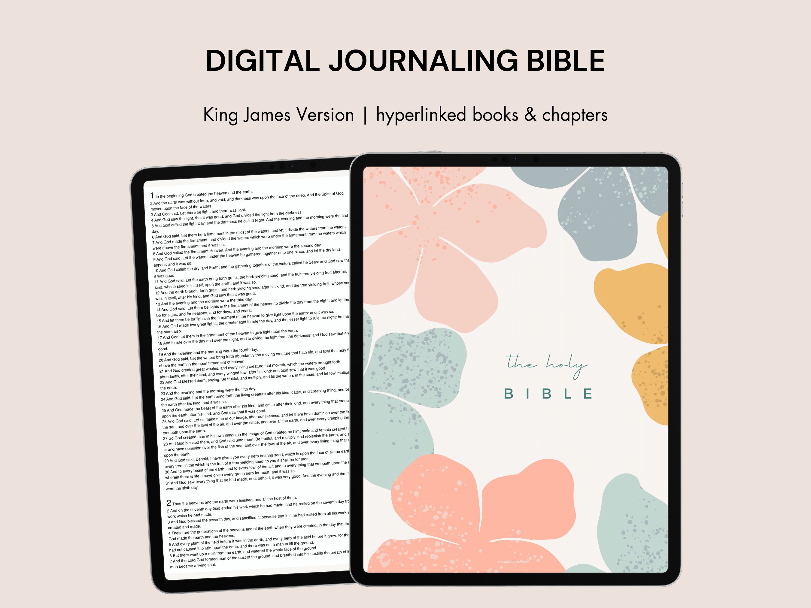 Digital Journaling Bible, Digital KJV Bible, Digital Bible Journal, Goodnotes Bible, PDF Bible