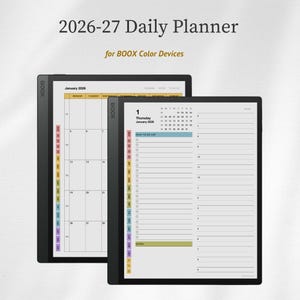 2026 + 2027 Daily Planner for BOOX