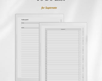 To Do List Template for Supernote, Task Tracker