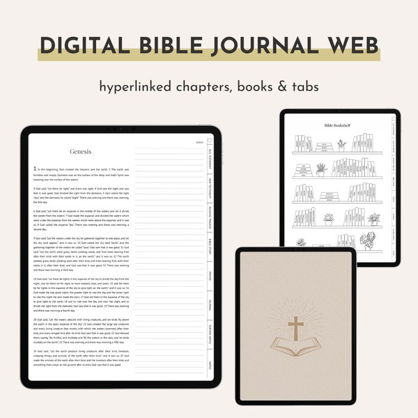 Digital Bible WEB, Digital Journaling Bible, GoodNotes Bible, PDF Bible, iPad Bible