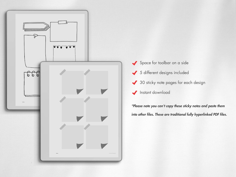 Sticky Notes Bundle for Remarkable Paper Pure, Notes Template - Etsy UK