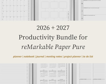 Productivity Bundle Template for reMarkable Paper Pure