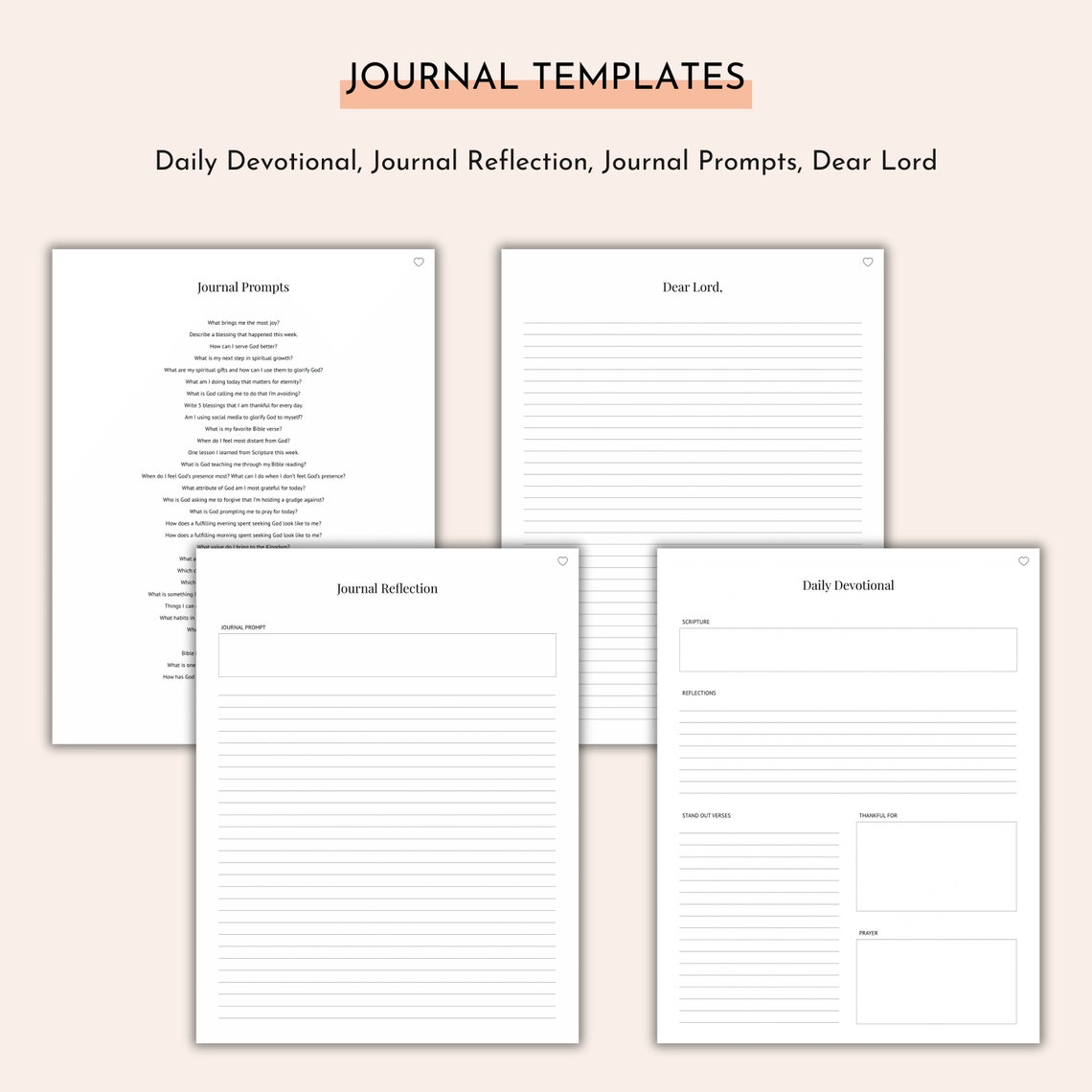 Digital Faith Planner, Printable Faith Journal PDF, Bible Study Journal ...
