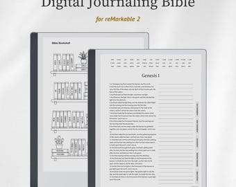 Digital Journaling Bible for reMarkable 2 (KJV), Bible Study Templates